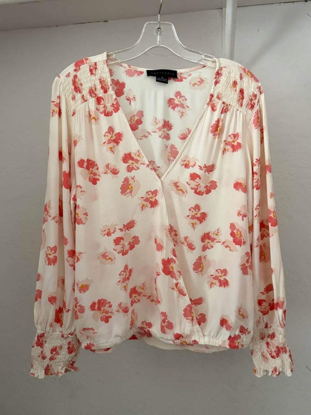 Y2K Sanctuary Anthropologie Floral Print Rayon Feminine Retro Blouse